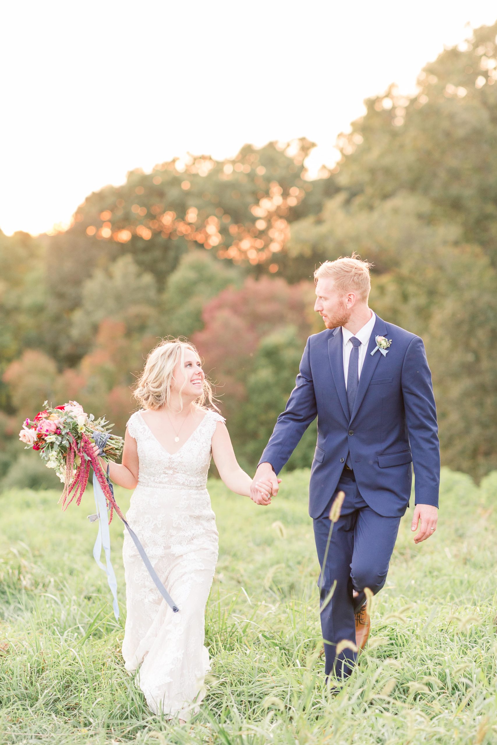 Sentimental and Heartfelt Dusty Blue + Pink Airbnb Wedding